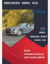 MERCEDES BENZ SLK 2016 OWNERS MANUAL